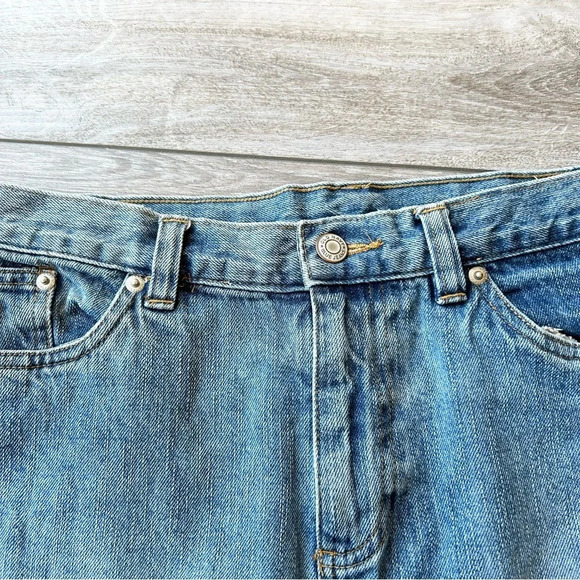 Vintage Old Navy Y2K Denim A  Line Midi Skirt - Picture 5 of 11